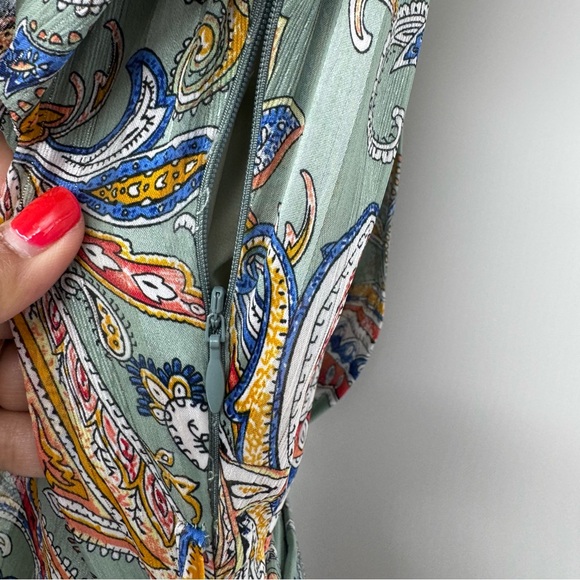 ELLIATT Adria Dress Wrap Asymmetrical Paisley Print Size Medium MSRP $319 - Picture 11 of 15